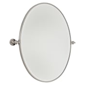 Minka Lavery 19-1/2" W x 24-1/2" H Oval Framed Bathroom Mirror Brushed Nickel