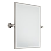 Minka Lavery 18" W x 24" H Rectangular Framed Bathroom Mirror Brushed Nickel