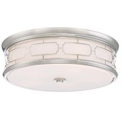 Minka Lavery LED 20" Wide Flush Mount Drum Ceiling Light Polished Nickel