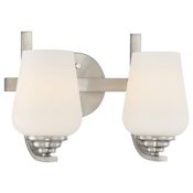Minka Lavery Shyloh 2 Light 14" Wide Vantage Bathroom Vanity Light Brushed Nickel