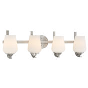 Minka Lavery Shyloh 4 Light 31" Wide Vantage Bathroom Vanity Light Brushed Nickel