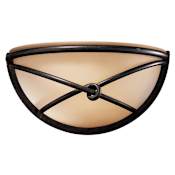 Minka Lavery Aspen II 1 Light 13" Wide Wall Washer Wall Sconce with Rustic Scavo Glass Aspen Bronze