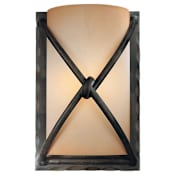 Minka Lavery Aspen II 1 Light 9" Tall Wall Sconce with Rustic Scavo Glass Aspen Bronze