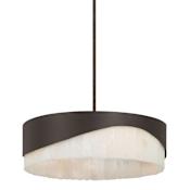 Minka Lavery Sway 4 Light 20" Wide Multi Light Pendant with Alabaster Stone Dark Bronze