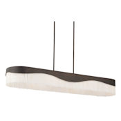Minka Lavery Sway 6 Light 48" Wide Linear Chandelier with Alabaster Stone Dark Bronze