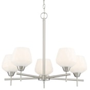 Minka Lavery Camrin 5 Light 25" Wide Vantage Chandelier Brushed Nickel