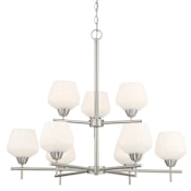 Minka Lavery Camrin 9 Light 31" Wide Vantage Chandelier Brushed Nickel
