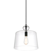 Minka Lavery Clarity 13" Wide Pendant with Clear Glass Shade Coal
