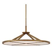 Minka Lavery Stiles 36" Wide Pendant with Alabaster Stone Ashen Gold