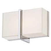 Minka Lavery High Rise 9" Wide LED ADA Bath Bar with Frosted Aquarium Glass Chrome