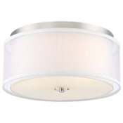 Minka Lavery 3 Light 16" Wide Flush Mount Ceiling Fixture from the Studio 5 Collection Polished Nickel