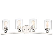 Minka Lavery 4 Light 33" Wide Bathroom Vanity Light from the Studio 5 Collection Polished Nickel