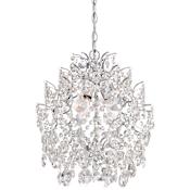 Minka Lavery Isabella's Crown 3 Light 14" Wide Convertible Crystal Chandelier Chrome