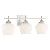 Minka Lavery Camrin 3 Light 21" Wide Vantage Bathroom Vanity Light Brushed Nickel