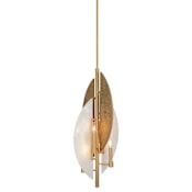 Minka Lavery Saint Martin 4 Light 14" Wide Pendant with Alabaster Shade Ashen Gold