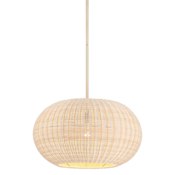 Minka Lavery Modjeska 1 Light 21" Wide Pendant with Natural Rattan Wicker Shade Coal
