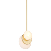 Minka Lavery Zill 6" Wide LED Mini Pendant with Alabaster Stone Shades Lily Gold