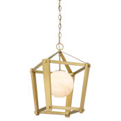 Minka Lavery Shimmer 13" Wide Pendant with Etched Opal Glass Shade Legacy Brass