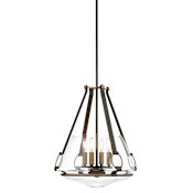 Minka Lavery Eden Valley 5 Light 22" Wide Pendant with Clear Glass Smoked Iron / Aged Gold