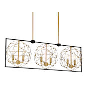 Minka Lavery Titans Trace 4 Light Pendant Sand Coal / Painted Honey Gold