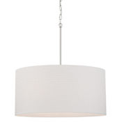 Minka Lavery Palmetto 6 Light 25" Wide Drum Pendant Polished Nickel