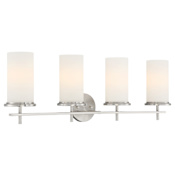 Minka Lavery Haisley 4 Light 32" Wide Vantage Bathroom Vanity Light Brushed Nickel