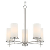 Minka Lavery Haisley 5 Light 24" Wide Vantage Candle Chandelier Brushed Nickel