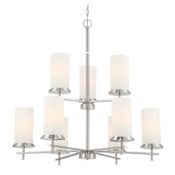Minka Lavery Haisley 9 Light 32" Wide Vantage Candle Chandelier Brushed Nickel