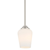 Minka Lavery Shyloh 1 Light 5" Wide Vantage Convertible Mini Pendant / Semi-flush Ceiling Fixture Brushed Nickel