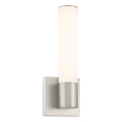 Minka Lavery Vantage 14" Tall Adjustable CCT LED Wall Sconce with White Cylinder Shade Brushed Nickel