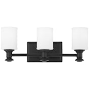 Minka Lavery Harbour Point 3 Light 19" Wide Bathroom Vanity Light with Etched Opal Glass Coal