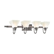 Minka Lavery 4 Light Bathroom Vanity Light from the Mission Ridge Collection Brushed Nickel
