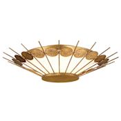Minka Lavery Capieso 20" Wide LED Flush Mount Ceiling Fixture with White Glass Shade Elara Gold