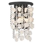 Minka Lavery Shimmering Elegance 12" Tall ADA Wall Sconce with Crystal Shade Sand Coal