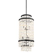 Minka Lavery Shimmering Elegance 6 Light 16" Wide Crystal Pendant Sand Coal