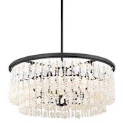 Minka Lavery Shimmering Elegance 5 Light 28" Wide Crystal Waterfall Chandelier Sand Coal