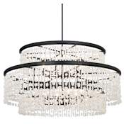 Minka Lavery Shimmering Elegance 12 Light 48" Wide Crystal Drum Chandelier Sand Coal