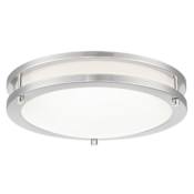 Minka Lavery Vantage 12" Wide Round LED Flush Mount Ceiling Fixture Brushed Nickel