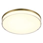 Minka Lavery Vantage 11" Wide LED Flush Mount Ceiling Fixture with Clear Acrylic Diffuser Ashen Brass