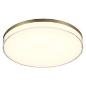 Minka Lavery Vantage 13" Wide LED Flush Mount Ceiling Fixture with Clear Acrylic Diffuser Ashen Brass