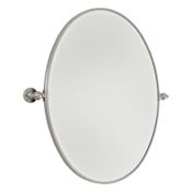 Minka Lavery 30" W x 32" H Oval Framed Bathroom Mirror Brushed Nickel