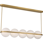 Minka Lavery Vanderlane 50" Wide LED Linear Chandelier Legacy Brass