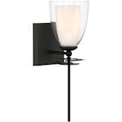 Minka Lavery Elowen 14" Tall Wall Sconce Dark Matte Black