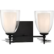 Minka Lavery Elowen 2 Light 13" Wide Vanity Light Dark Matte Black