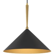 Minka Lavery Cortan 16" Wide Pendant Legacy Brass / Dark Bronze