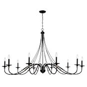 Minka Lavery Westchester County 10 Light 60" Wide Taper Candle Style Chandelier Sand Coal / Skyline Gold Leaf
