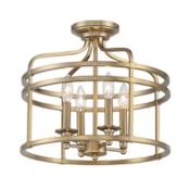 Minka Lavery Covent Park 4 Light 16" Wide Semi-Flush Ceiling Fixture Brushed Honey Gold