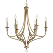 Minka Lavery Covent Park 6 Light 28" Wide Taper Candle Chandelier Brushed Honey Gold