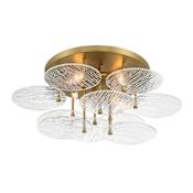 Minka Lavery Artze 4 Light 25" Wide Flush Mount Ceiling Fixture Soft Brass