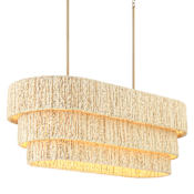 Minka Lavery Caviana 5 Light 48" Wide Linear Chandelier Signature Brass